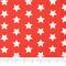 SINGER Patriotic White Stars On Red Cotton Fabric